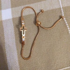 Cross Gold Color Adjustable bracelet